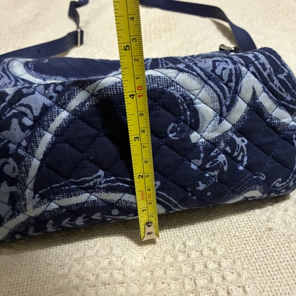 Vera Bradley Womens Adjustable Strap Lined Crossbody Bag Purse Blue Paisley - Picture 16 of 16